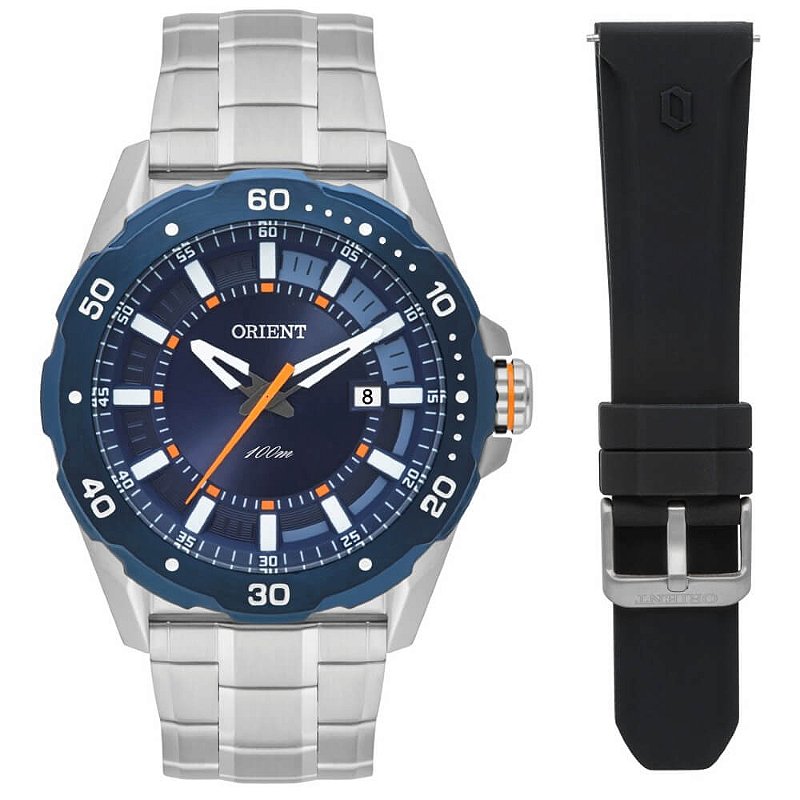 Relógio Orient Masculino MBSS1478 D1SX - Troca Pulseira - Relógios