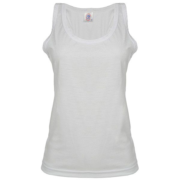 Camiseta Regata Feminina de Poliester - Branca - Sublima e Ação