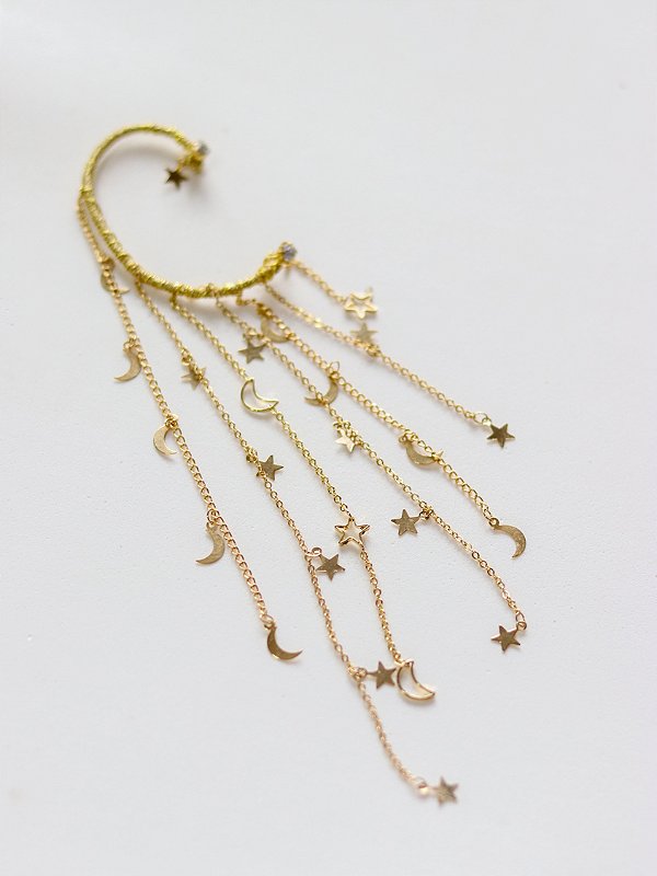 Acessórios para o Réveillon da G. Offer: ear cuff de estrelas e headpiece dourado