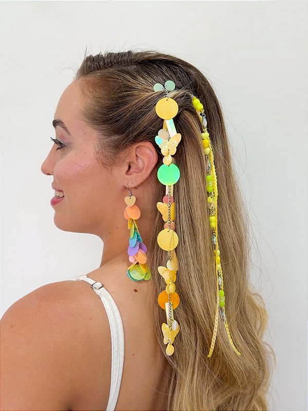 Tic-Tac de Carnaval Paetê Borboleta Candy (várias cores)