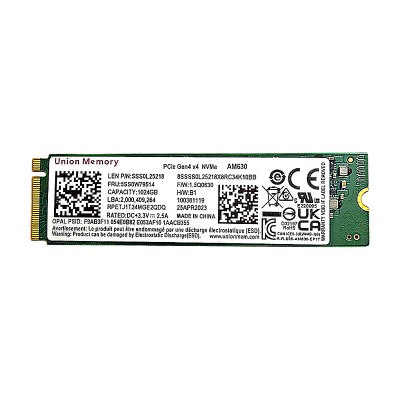 SSD NVMe 1TB Union Memory PCIe 4.0 3200MB/s OEM - Tiburon Informática
