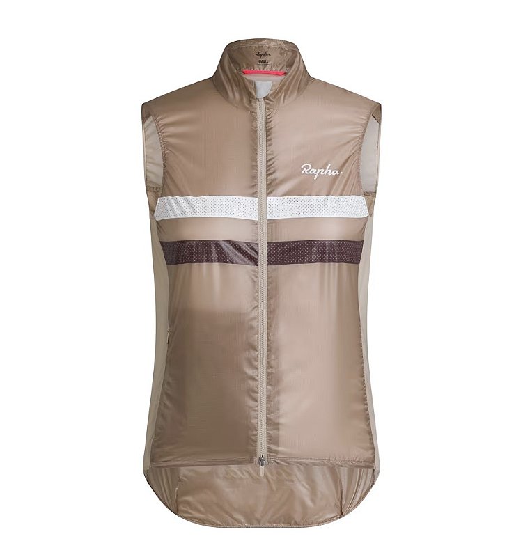 WOMENS COLETE RAPHA BREVET GILET - STONE/WINE/WHITE - 3Shop