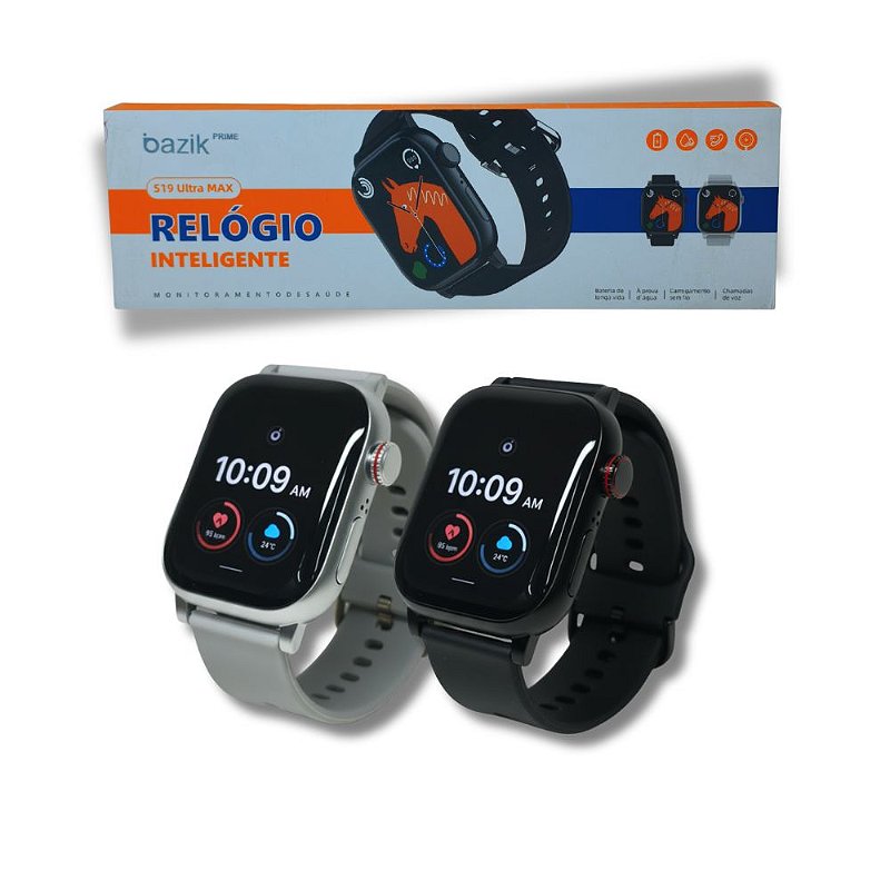 Smartwatch S19 Ultra Max Relógio De Pulso Digital - Distribuidora Bazik ...