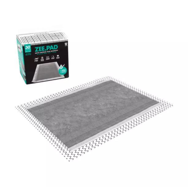 Tapete Higiênico Zeepad para Cães com 30 Unidades Cinza Zeedog