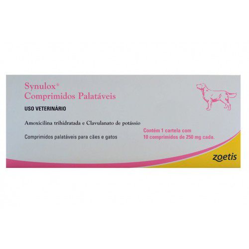 Synulox Zoetis 250mg 10 Comprimidos