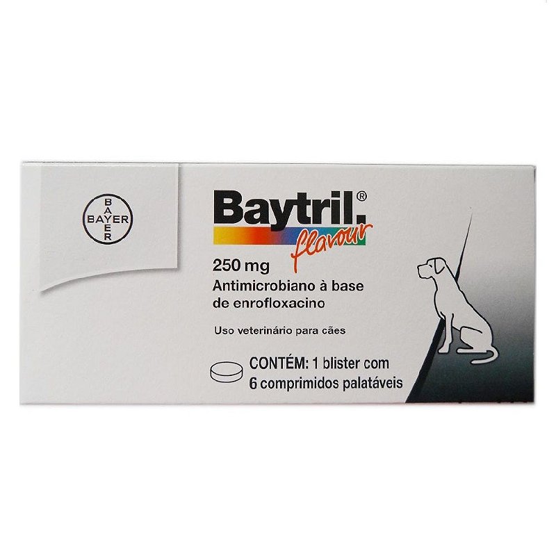 Baytril Flavour 250mg 6 Comprimidos