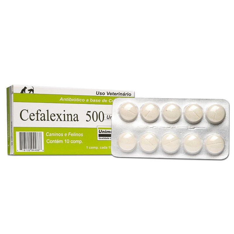Cefalexina para Cachorro 500mg 10 Comprimidos