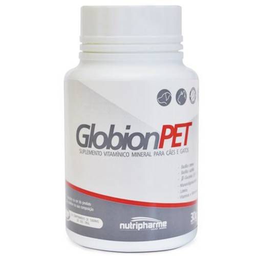 Suplemento Vitamínico Mineral para Cães e Gatos Globion Pet Nutripharme - 30 Comprimidos