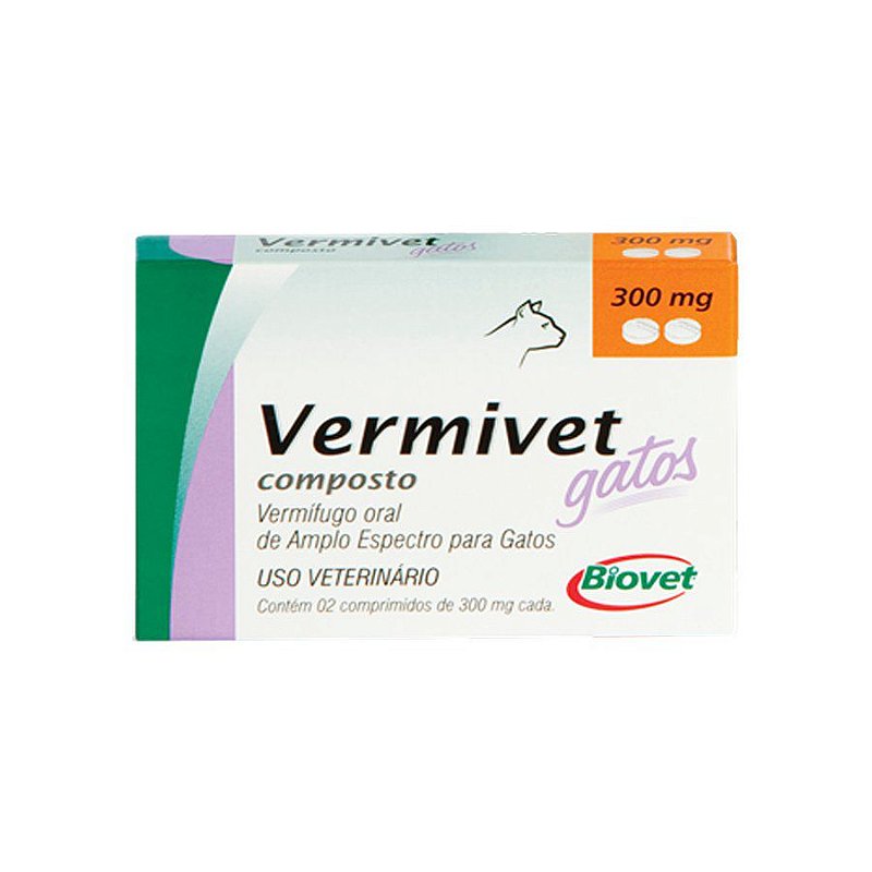 Vermífugo Biovet para Gatos Vermivet 300mg