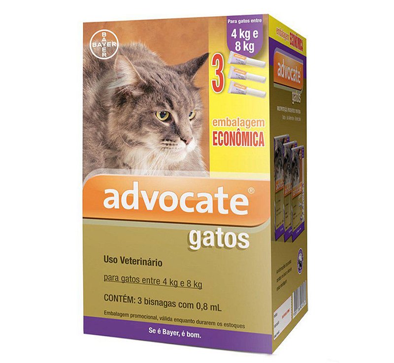 Antipulgas Combo Advocate para Gatos entre 4 e 8kg 0,8ml