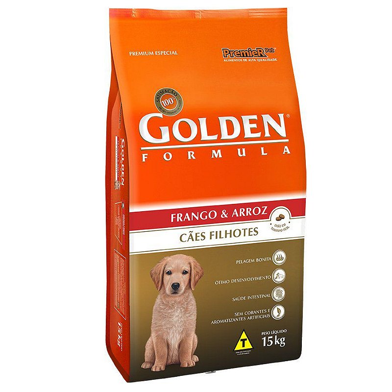 Ração Golden Filhote Sabor Frango e Arroz para Cães