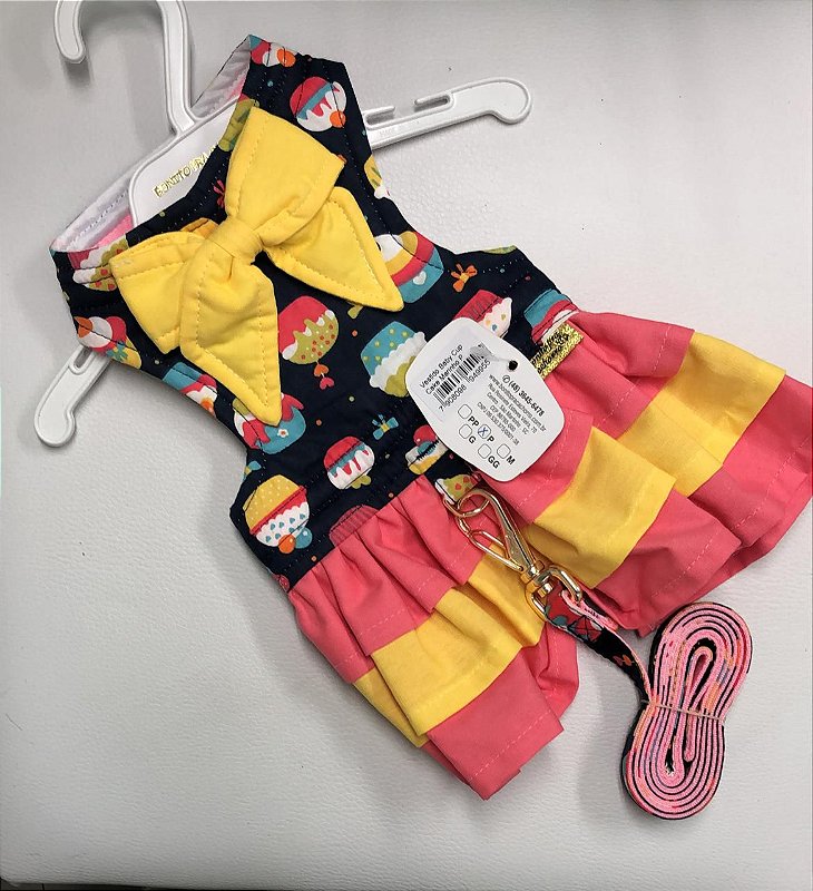 VESTIDO BABY CUP CAKE MARINHO P