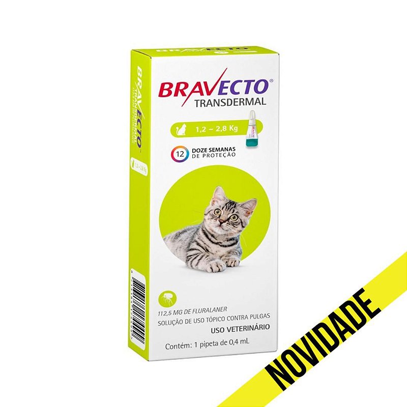Antipulgas Bravecto Transdermal MSD para Gatos 1,2 a 2,8kg