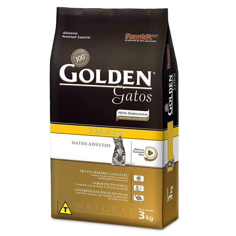Ração Golden para Gatos Adultos Sabor Frango