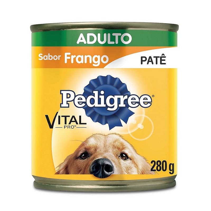 Ração Úmida Patê Pedigree Lata Vital Pro para Cães Adultos Sabor Frango - 280g