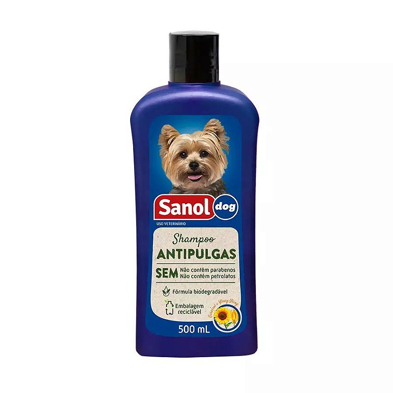 Shampoo Antipulgas Sanol Dog para Cães - 500ml