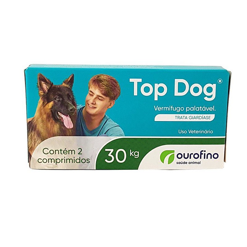 Vermífugo Ourofino Top Dog para Cães 30kg