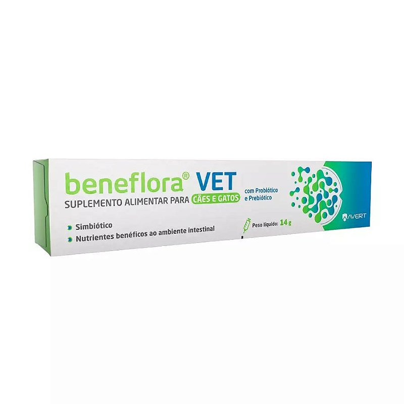 Suplemento Alimentar Avert Beneflora Vet para Cães e Gatos 14g