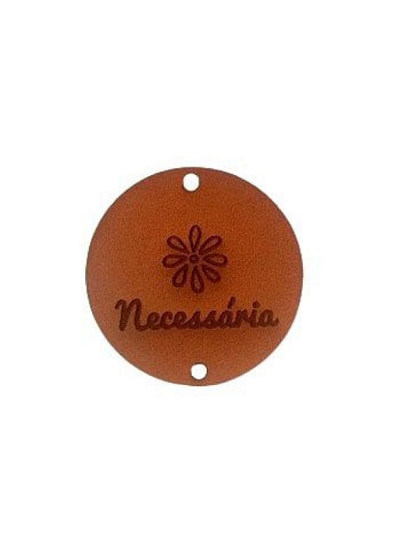 Etiquetas De Couro Sintético Redondinha 2x2cm - 100und