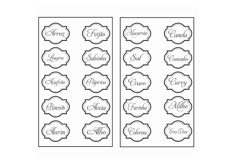 Adesivos Personalizados para Temperos e Condimentos 2x4 - 100un