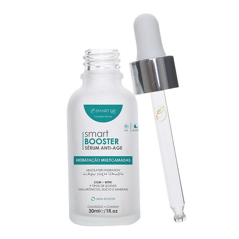 Sérum Smart Booster - 9 Tipos de Ácido Hialurônico Silício e Sérum Smart Booster - 9 Tipos de Ácido Hialurônico Silício e