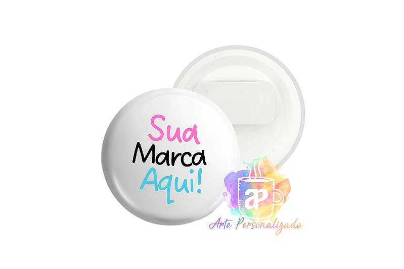 50 Bottons Ribbons Personalizados 3,5cm - Brindes Corporativos | Arte ...