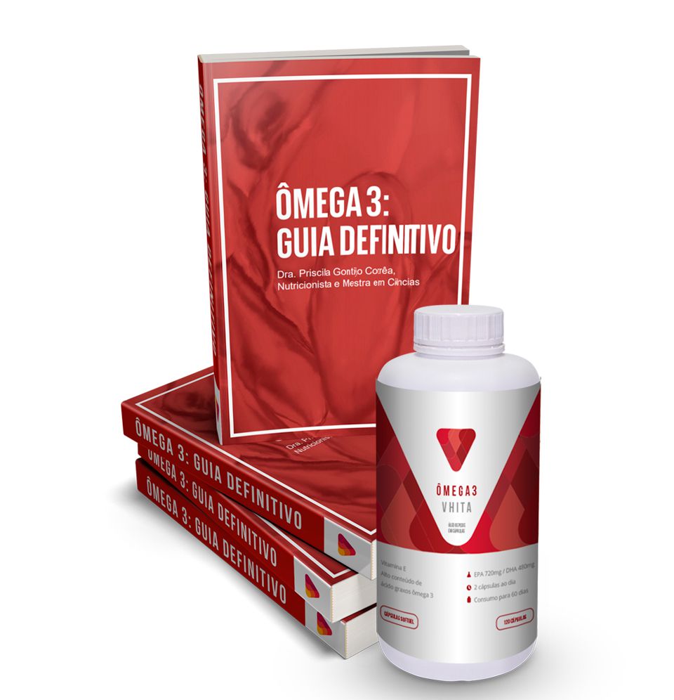 Ômega 3 Vhita com Alta concentração de EPA e DHA + Livro digital de brinde Ômega 3 Vhita com Alta concentração de EPA e DHA + Livro digital de brinde