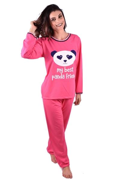 Pijama adulto feminino calça e camisa manga longa flanelado Ref: 151 -  Metis Store - Tudo Num Só Lugar