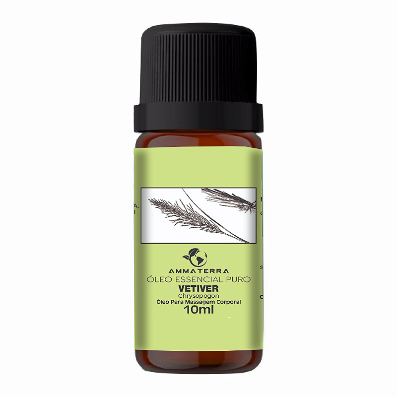 Óleo Essencial Puro de Vetiver 10 ml - Suplementos | Cosmétivos