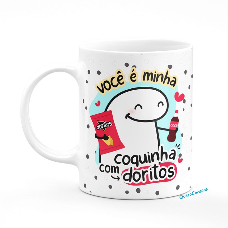 Caneca casal voce e meu refri com doritos flork