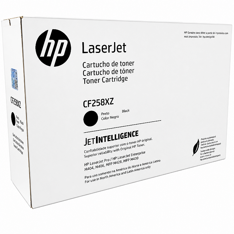 Toner Hp 58X CF258X Original Preto 10.000Páginas Para M404DW M404N