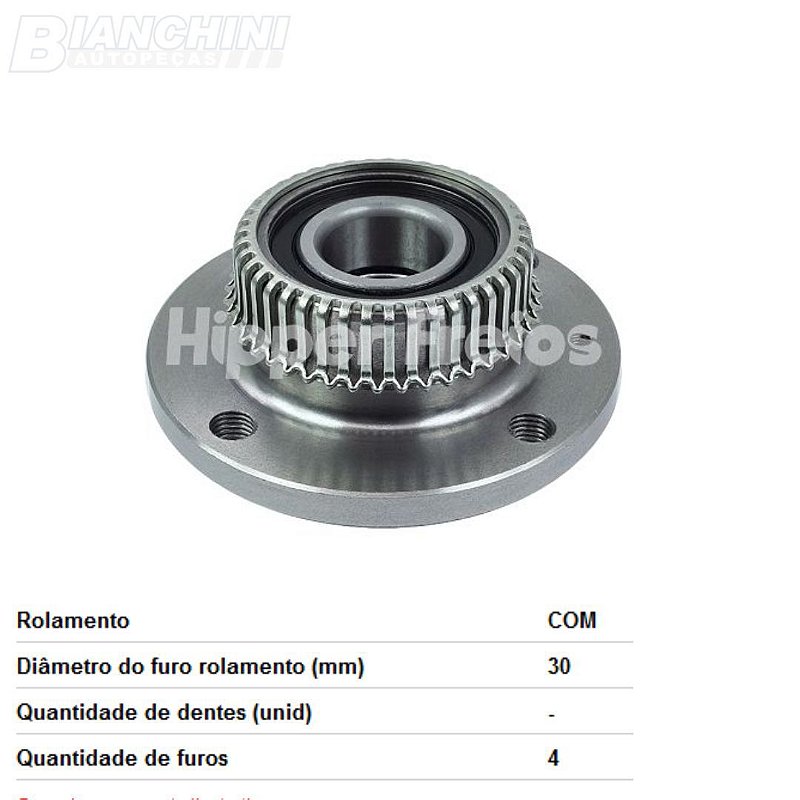 Cubo Roda Diant 4F Saveiro 1985 a 2020 Hipper Freios HFCD01