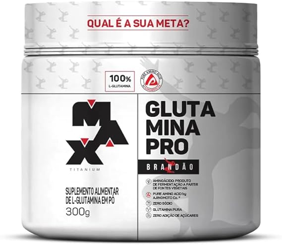 Glutamina 300g - Max Titanium - Pote