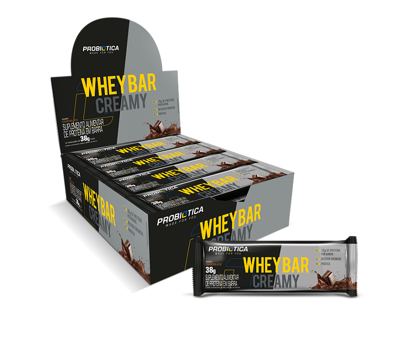 Whey Bar Creamy 12un - Probiótica