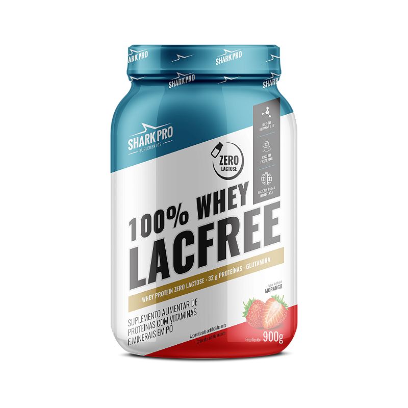 100% Whey Lacfree 900g (Zero Lactose) - Shark Pro