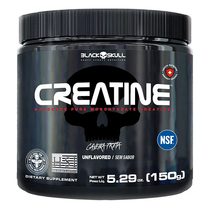 Creatina Pura 150g - Black Skull - Pote
