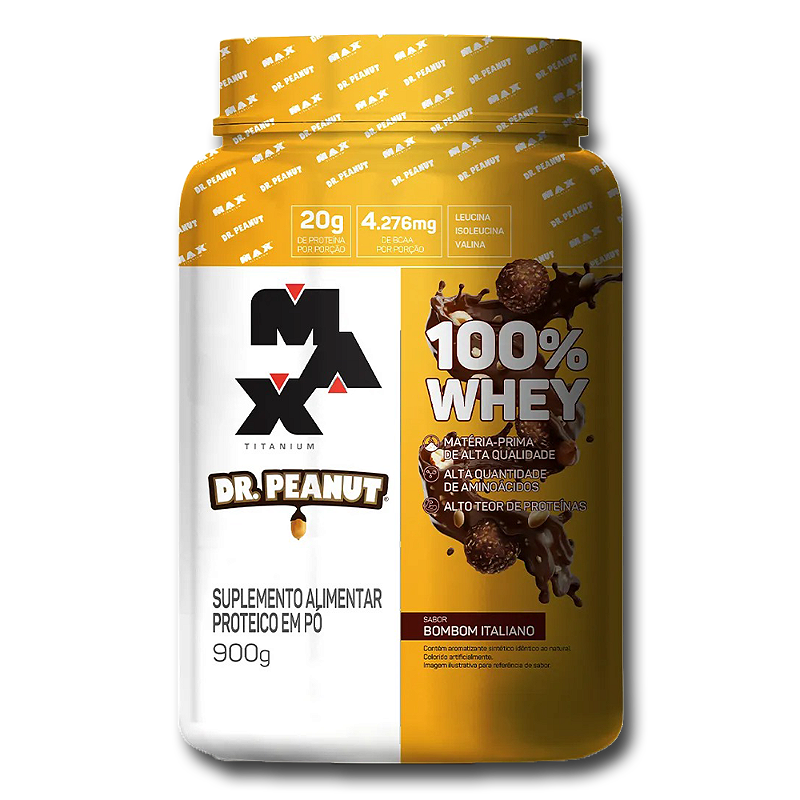 100% Whey Dr. Peanut 900g - Max Titanium - Pote