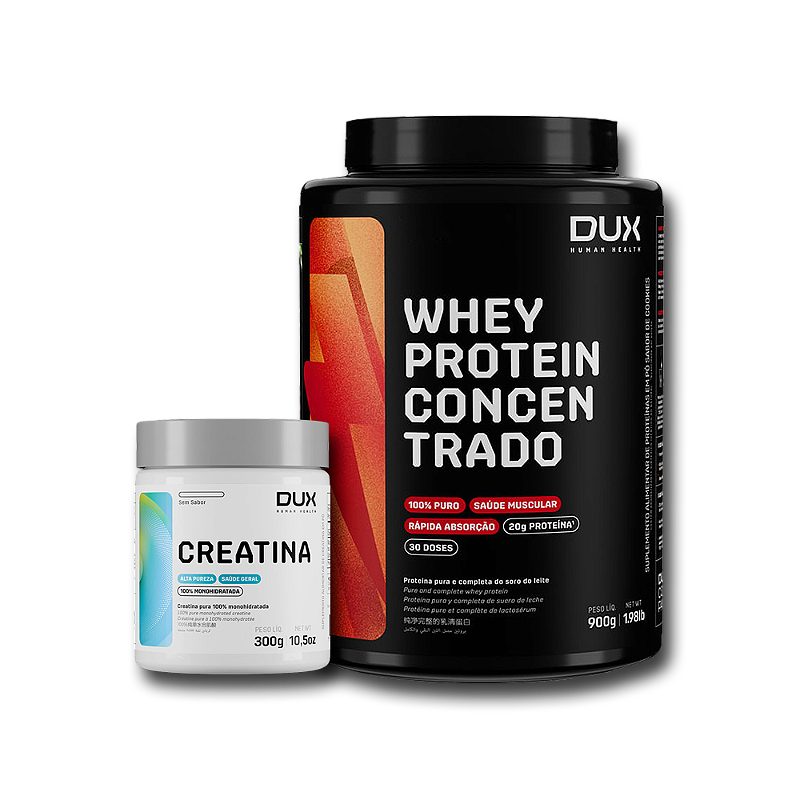 COMBO DUX - Whey Concentrado 900g + Creatina 300g