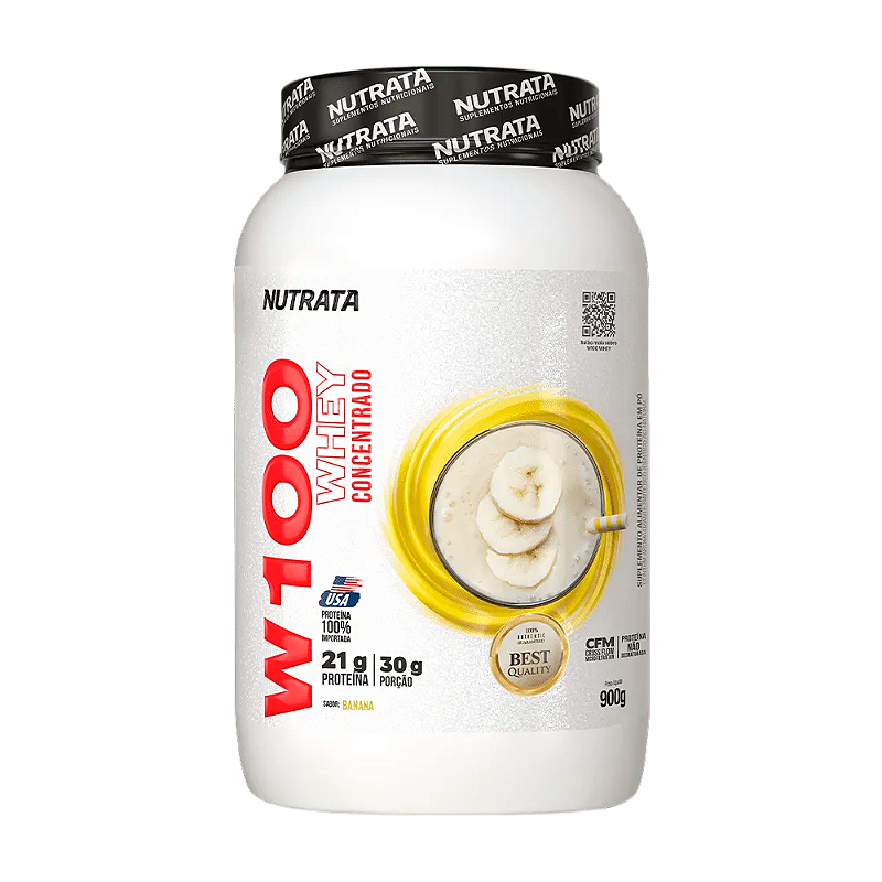 Whey Protein 100% Concentrado Proteína Importada Nutrata Pote 900g