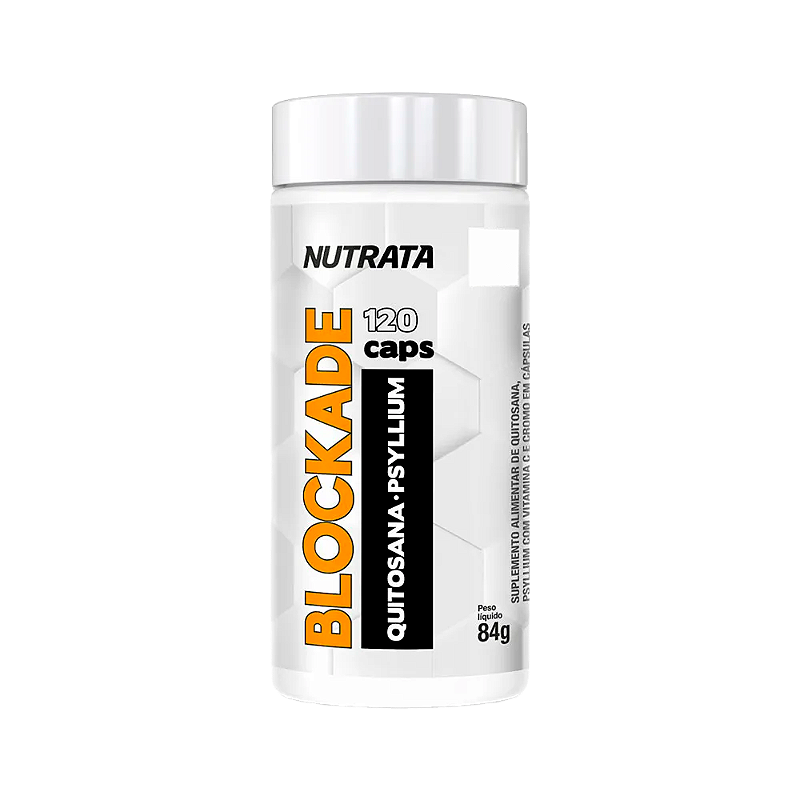 Fibras Dietéticas em Cápsulas Nutrata - Blockade 120cps / Controle Intestinal / Saúde Cardiovascular