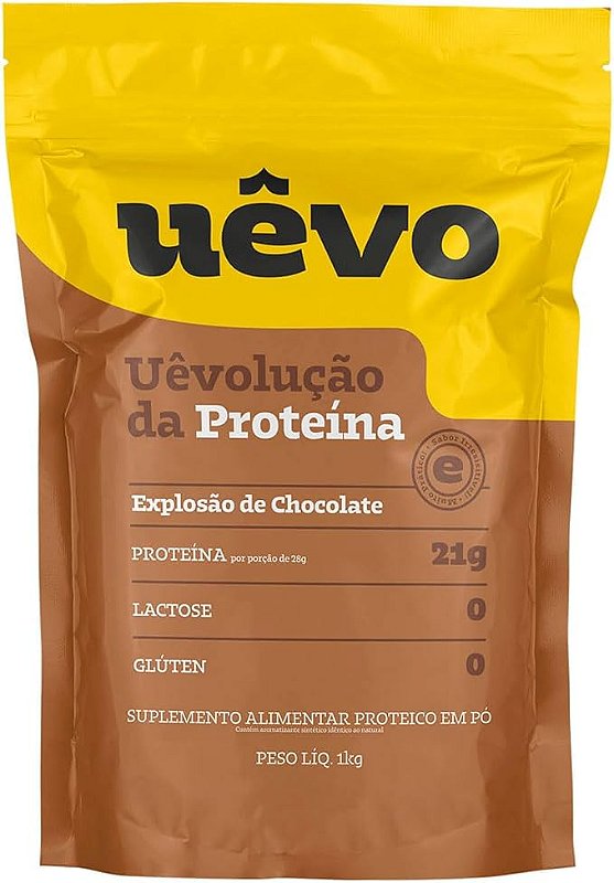 Proteína em Pó Uêvo 1kg – Alta Concentração Proteica | Sem Glúten e Sem Lactose