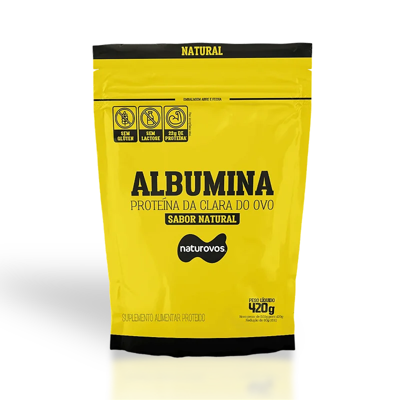Albumina Proteína do Ovo Sabor Natural - 420g - Uêvo