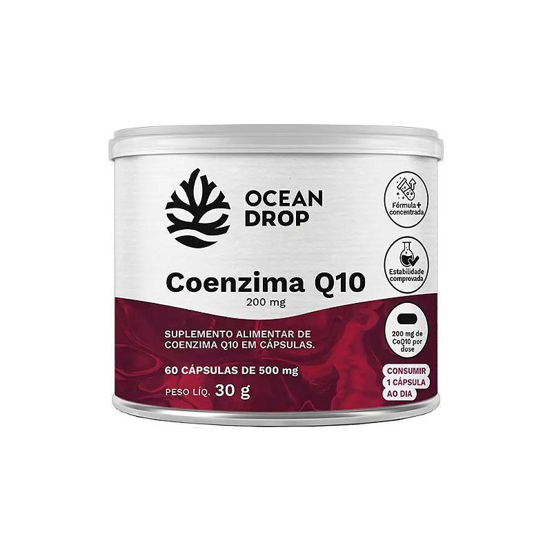 Coenzima Q10 Ubiquinol Vitamina E 60 Caps 500mg - Ocean Drop