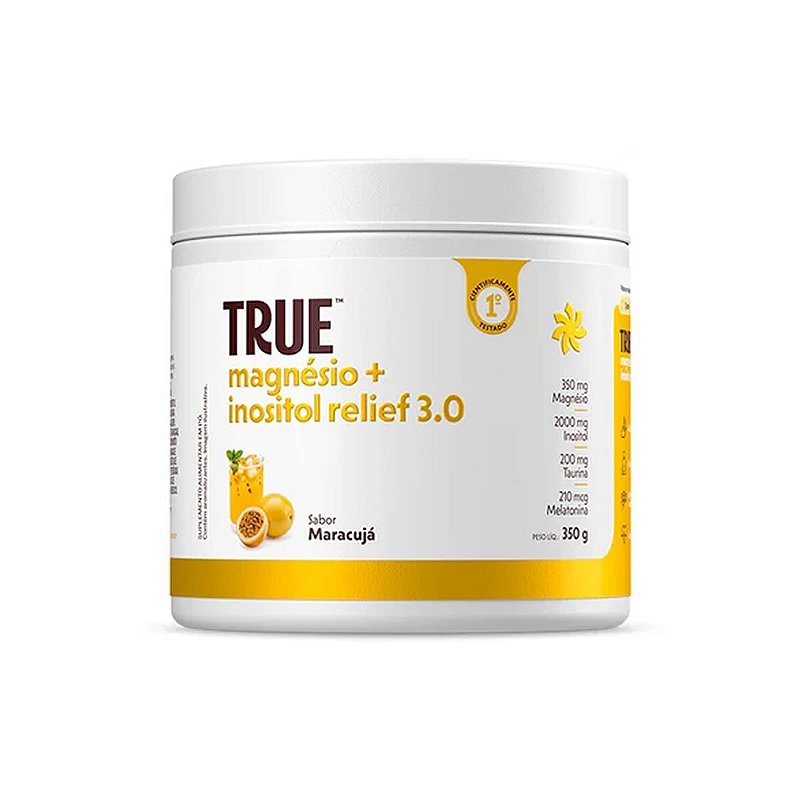 Magnésio Inositol Relief 3.0 Maracujá 350g True Source
