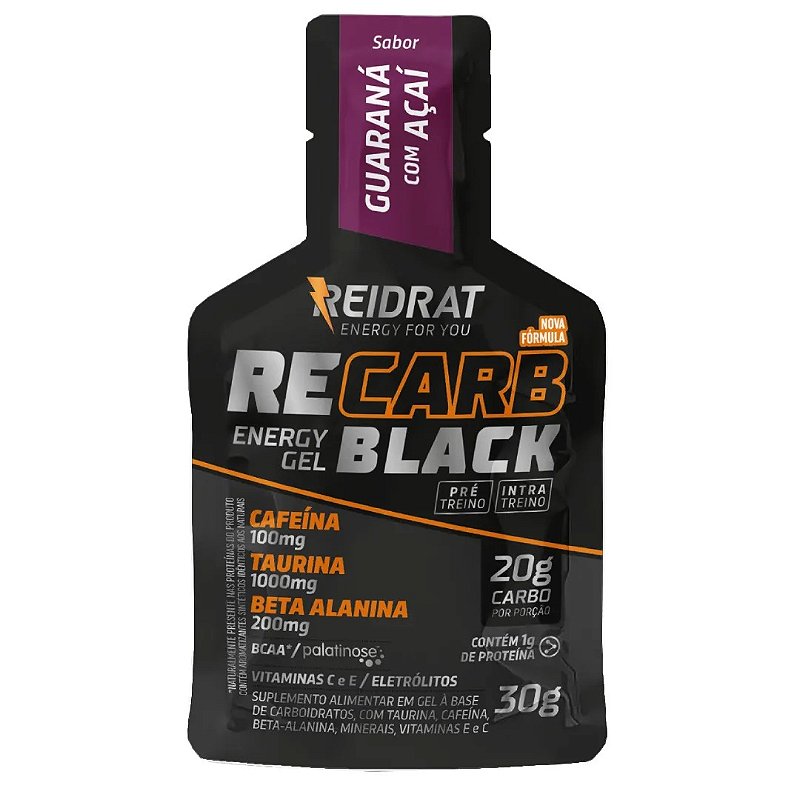 Recarb Energy Gel Black Display - Pro Beta (10 sachês de 30g)