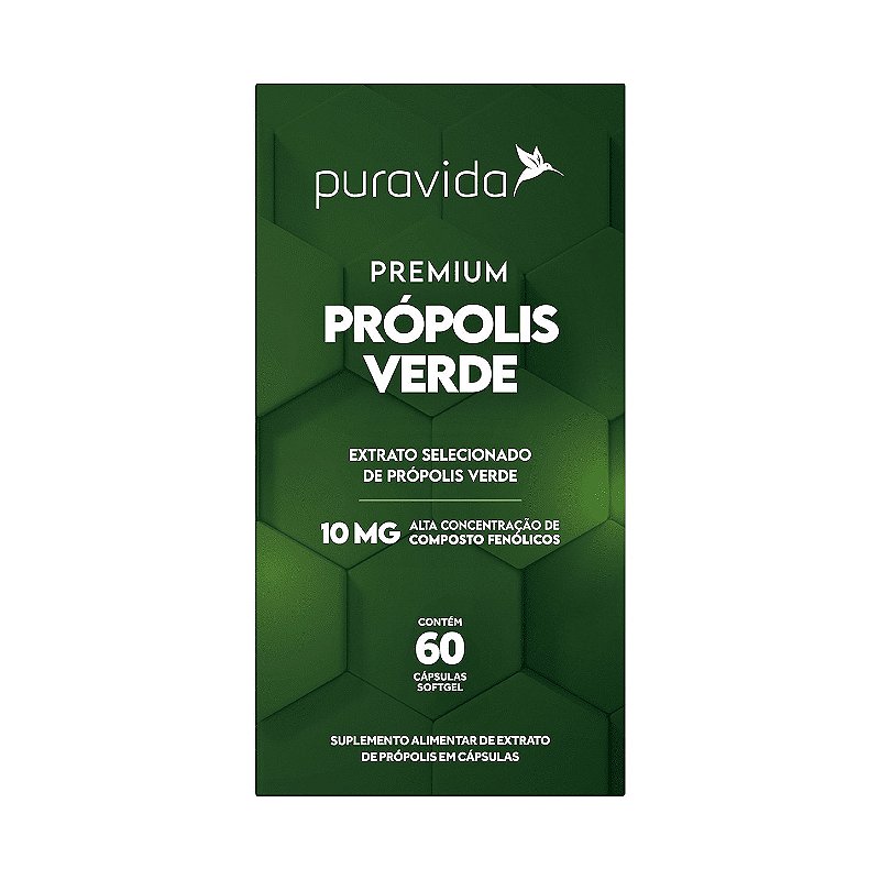 Própolis Verde 60 Caps - Puravida