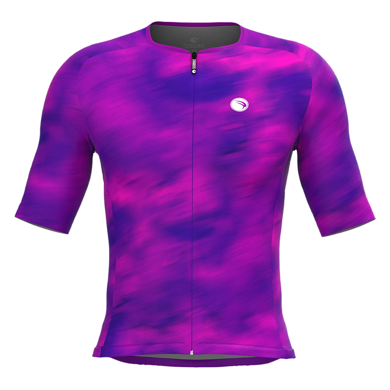 【SUNSEA】19SS DOMGOROSU BLUSON CAMISA ELITE CRONOS SÓDBIKE, PROTEÇÃO SOLAR 50, ZIPER FULL, Roxa