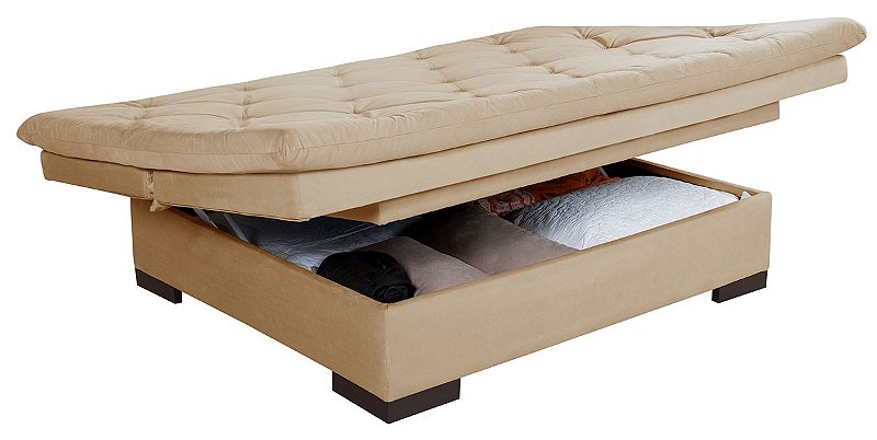 SAGA sofá-cama de 3 lugares com abertura italiana, cor vison