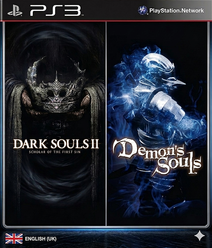 Dark Souls 2 Scholar e Demons Souls Dual Pack em inglês Ps3 Psn