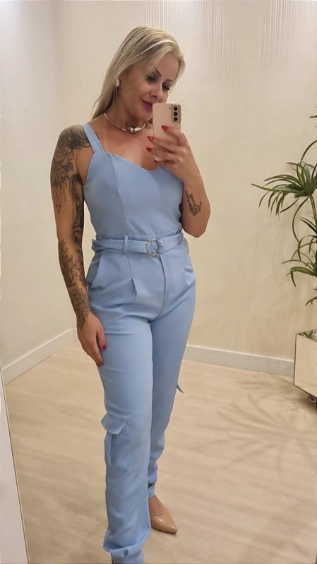 Macacão Paris Azul G